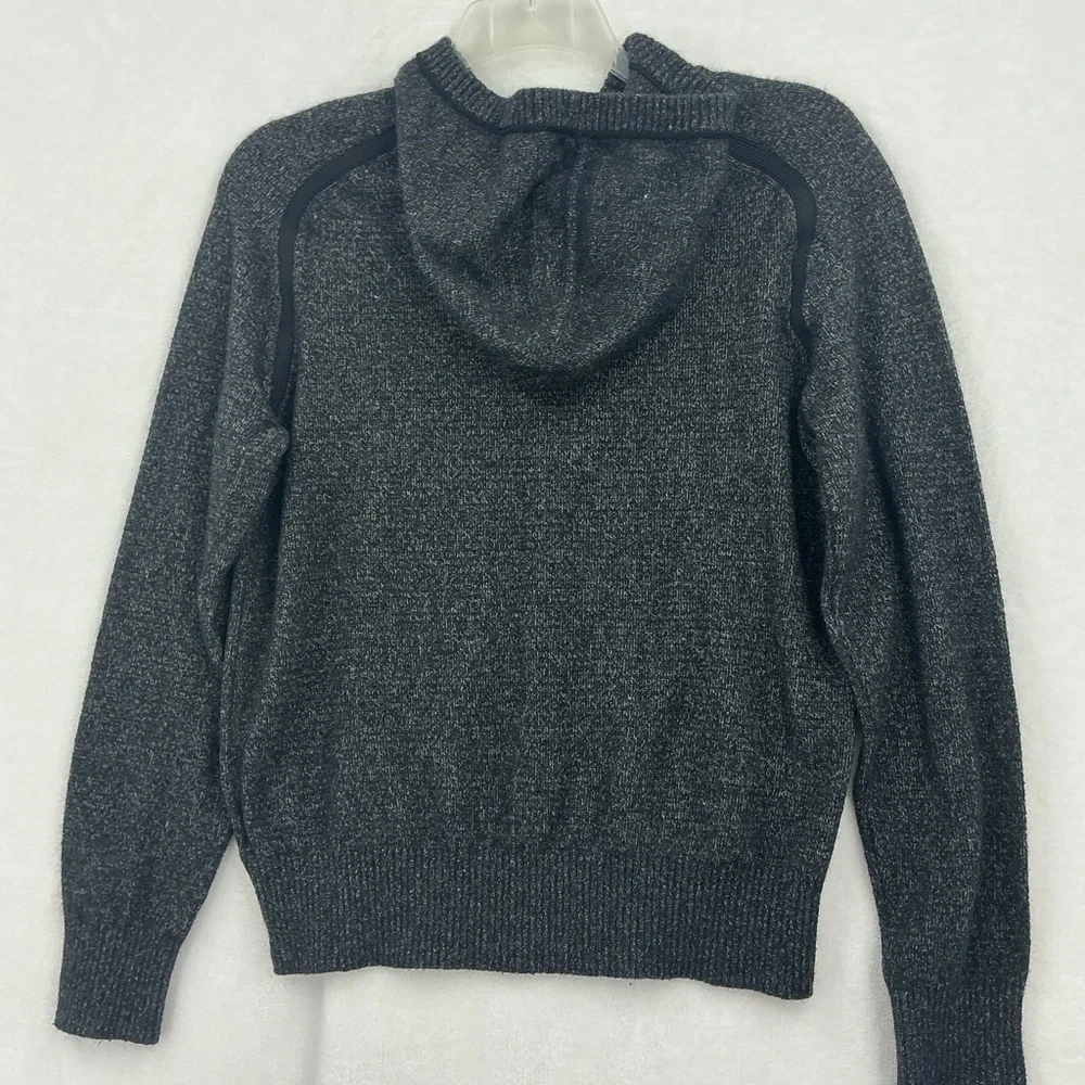 Club Monaco Men's Charcoal Half-Zip Hooded Sweater636